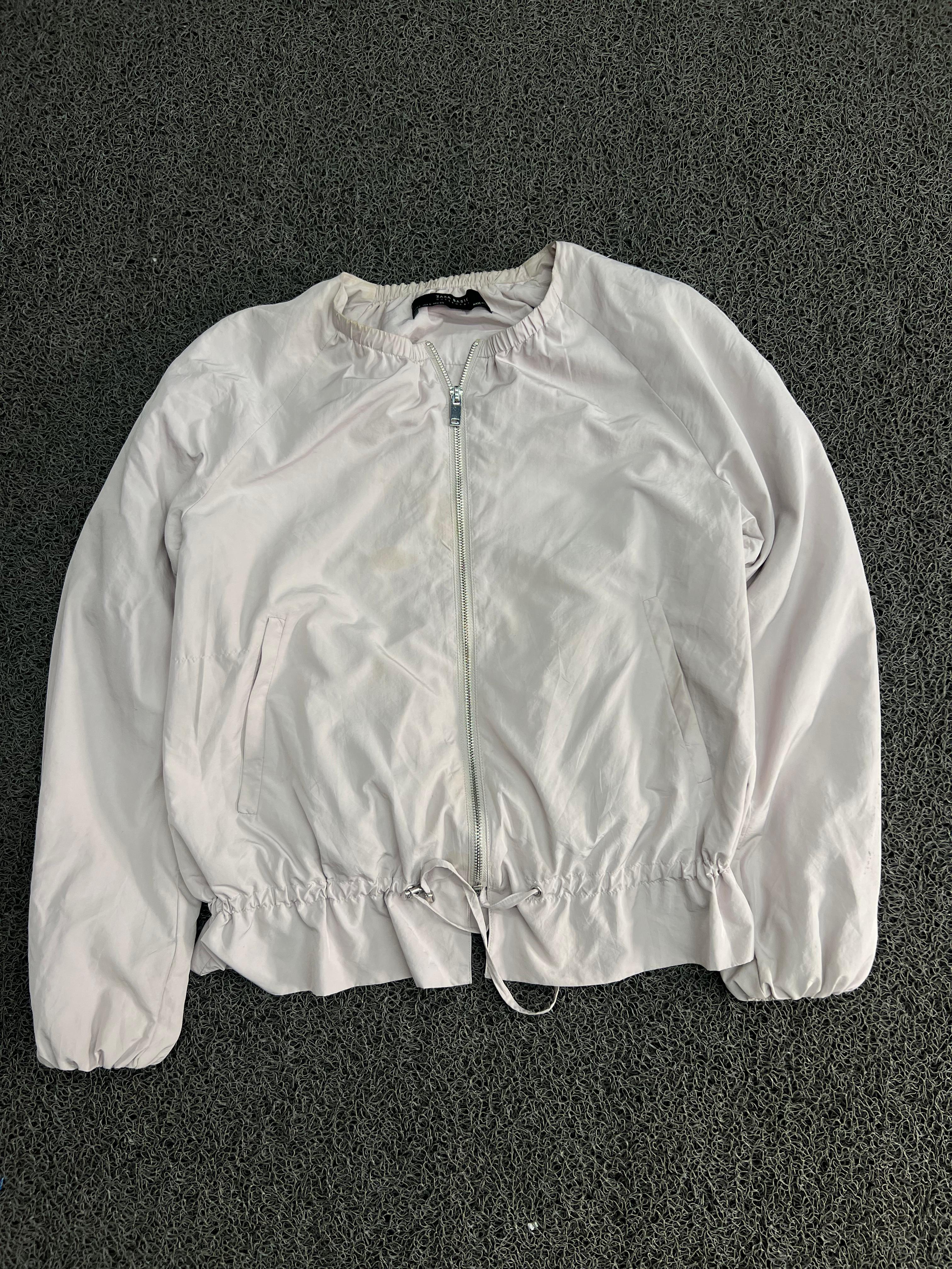 Lightweight Zip-Up Bomber Jacket with Drawstring Hem