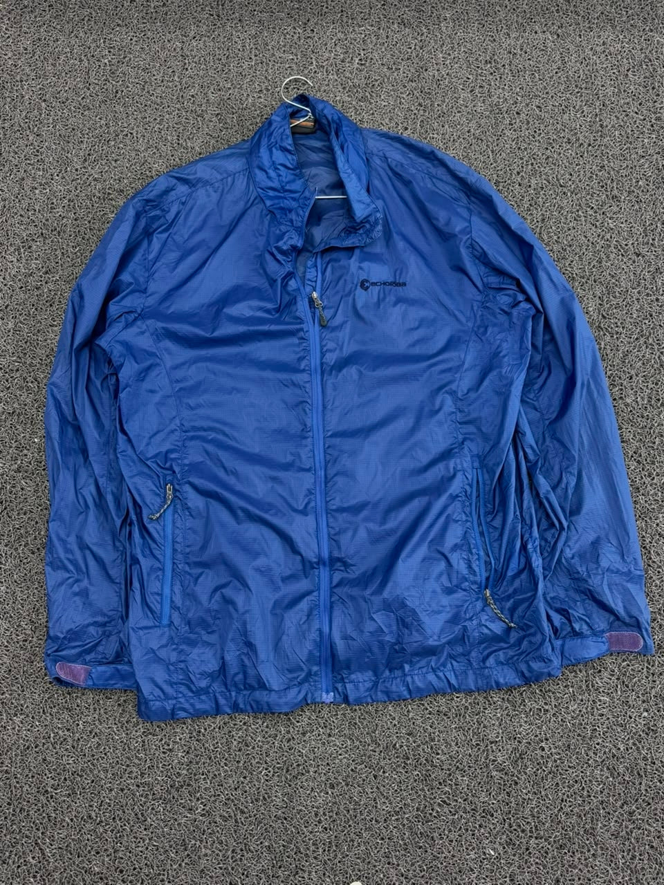 EcoRoba Blue Lightweight Full-Zip Windbreaker Jacket(⚠️Zip Damage)