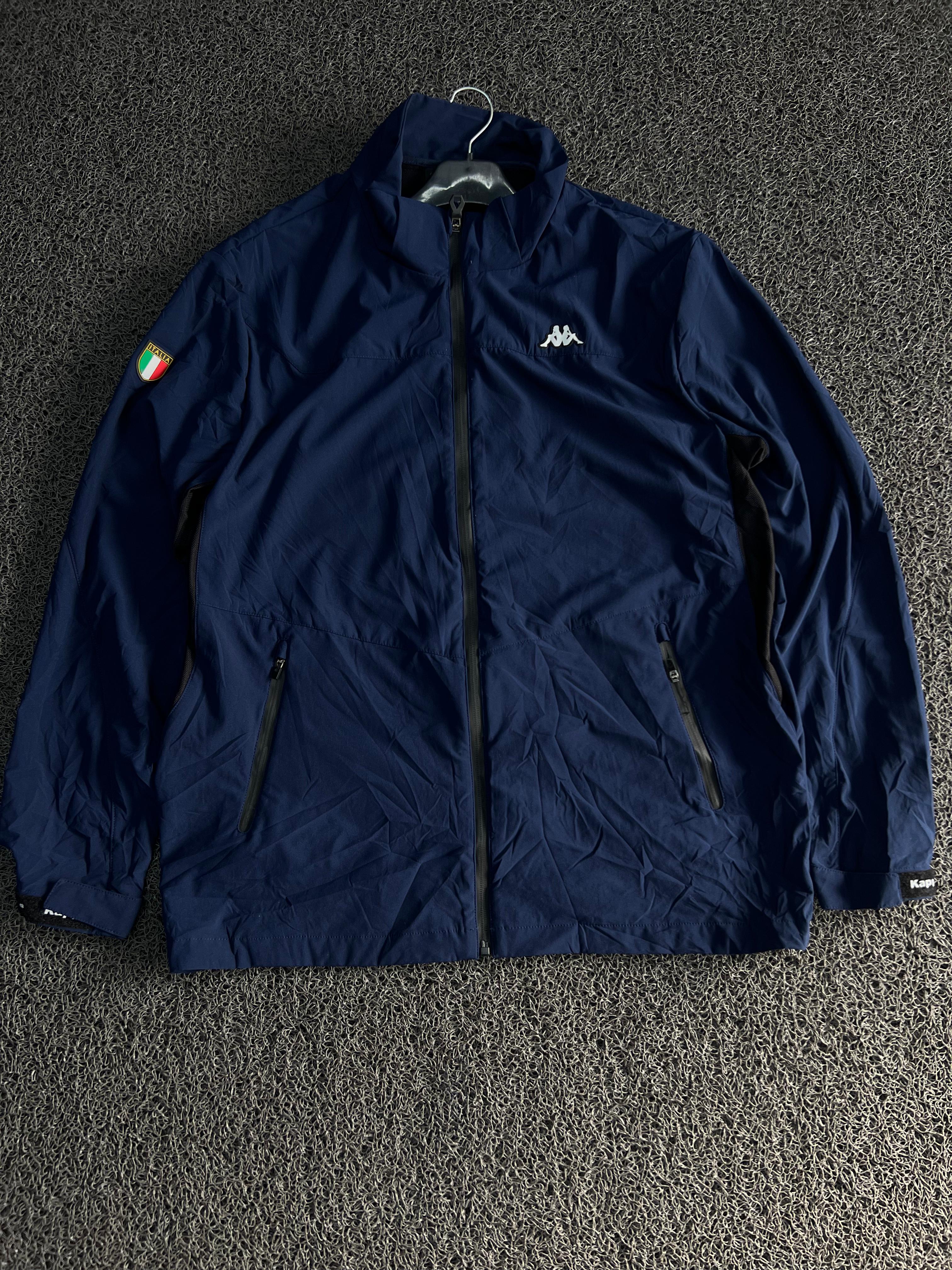 Kappa Men's Navy Blue Lightweight Full-Zip Windbreaker Jacket