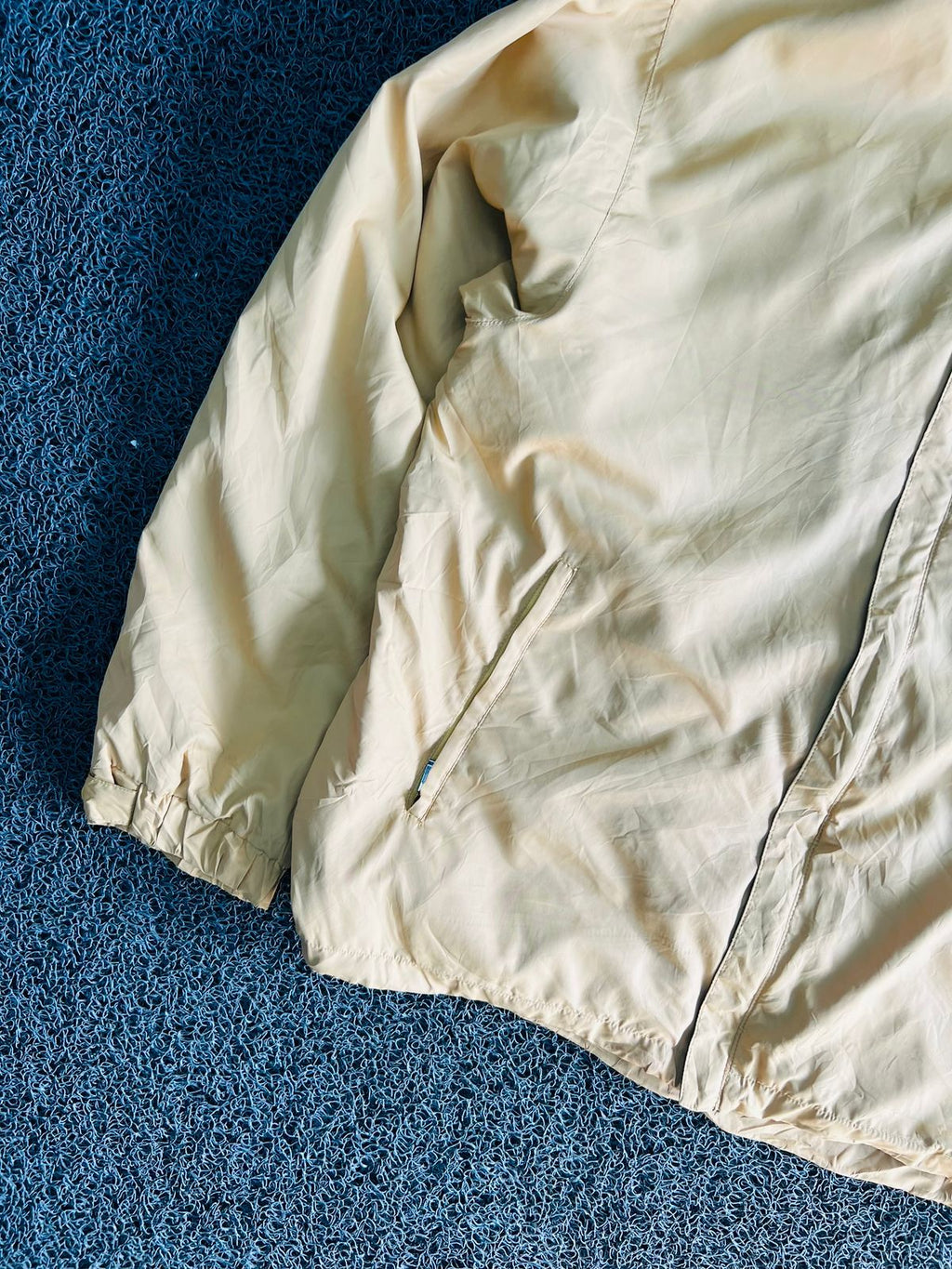 CF Beige Lightweight Zip-Up Windbreaker Jacket
