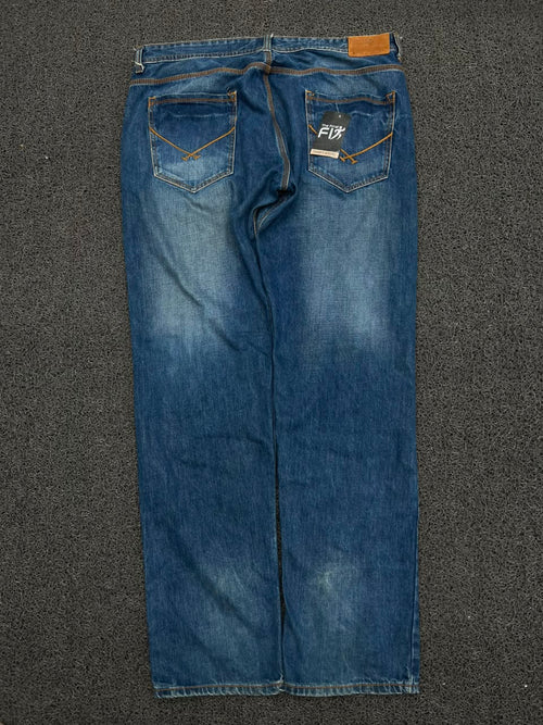 USPA Denim Co. Blue Wash Straight Fit Thrift Jeans