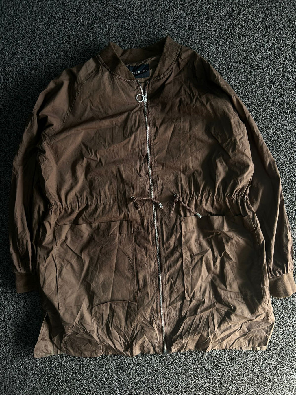Burberry Brown Lightweight Zip-Up Utility Jacket