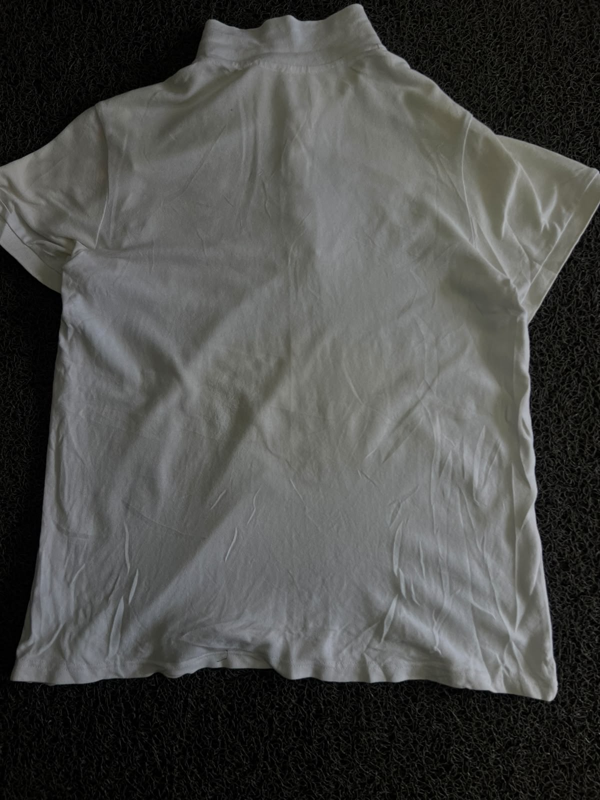 White Embroidered Logo Polo T-Shirt