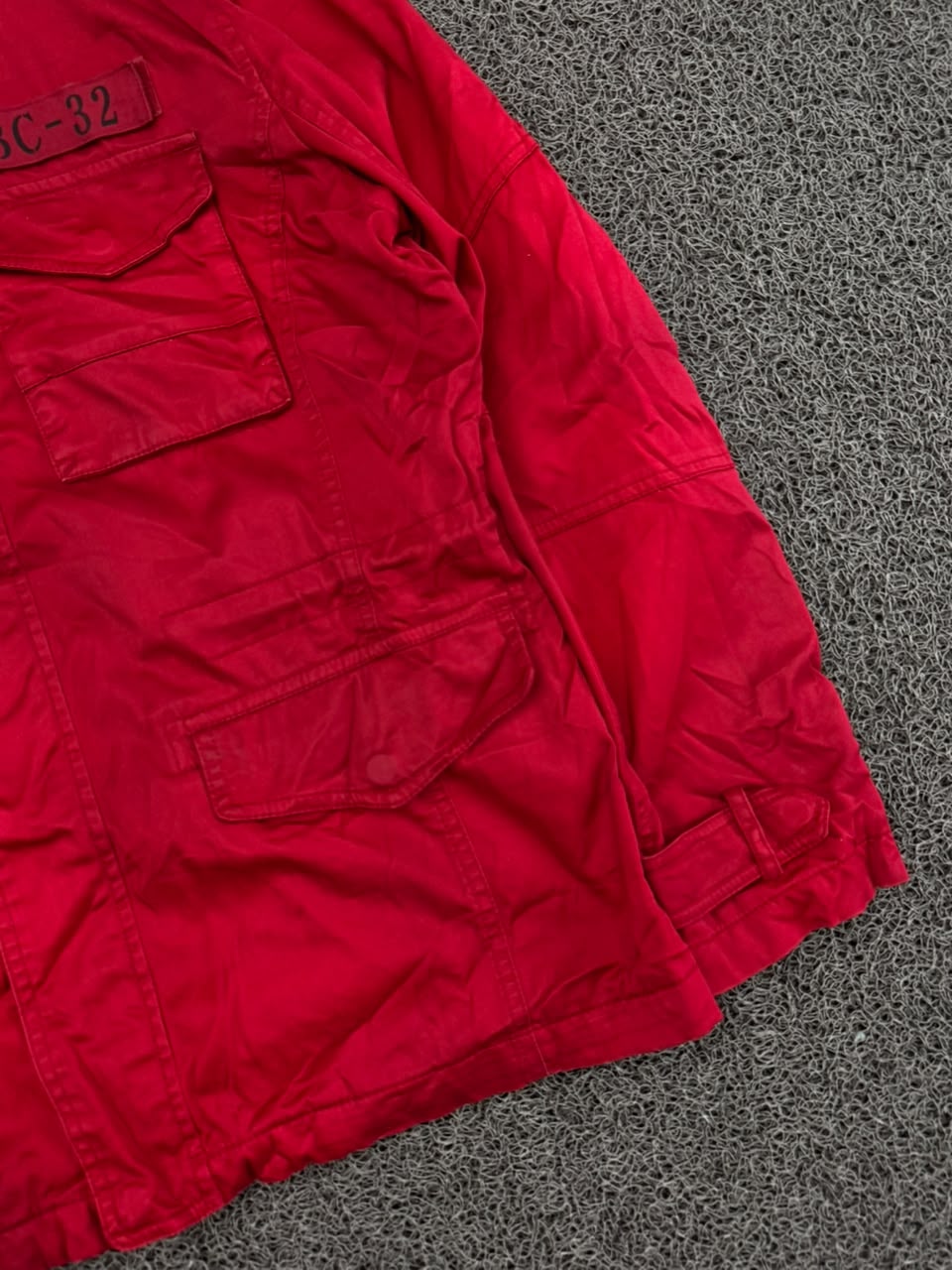 BC-32 Red Utility Field Jacket – Multi-Pocket Military Style