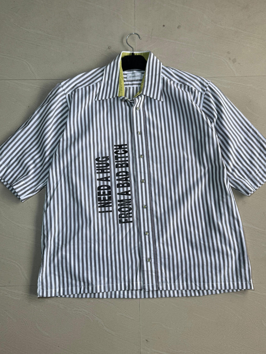 Oversized Boxy Vertical Stripe Graphic Print Shirt