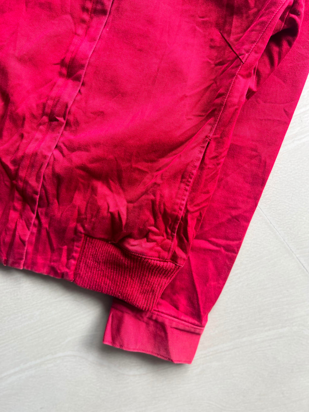 Red Stand Collar Bomber Jacket