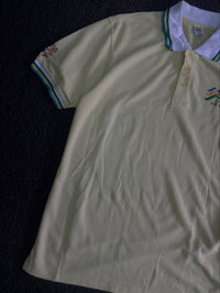 Vintage Polo T-Shirt with Striped Collar & Sleeve Detailing