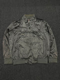Ultimate Biker Olive Green Lightweight Zip-Up Bomber Jacket