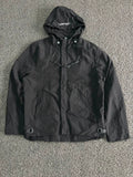 Vintage Galvant Black Hooded Windbreaker Jacket – Lightweight Full Zip