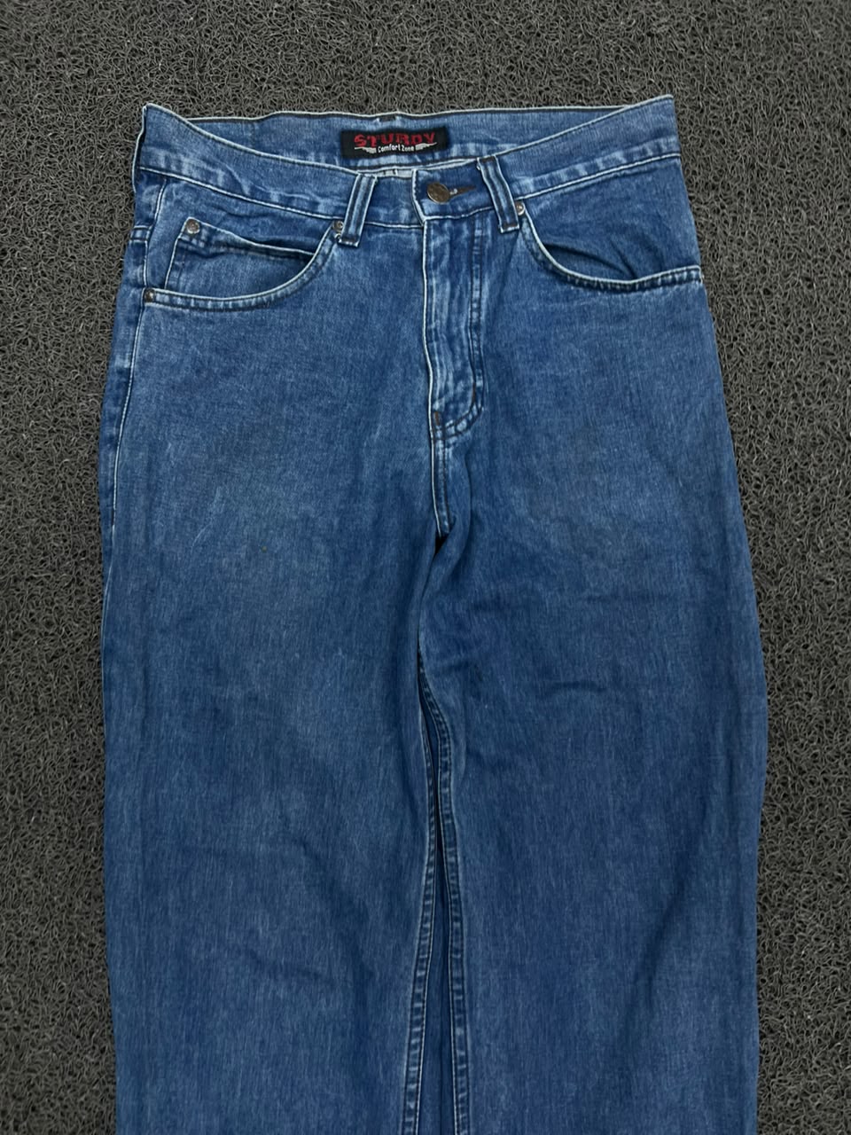 Vintage Blue Wide Leg Denim Jeans