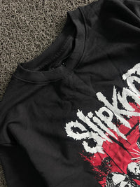 Black Slipknot Graphic Print T-Shirt – Subliminal Verses World Tour 2005 Design