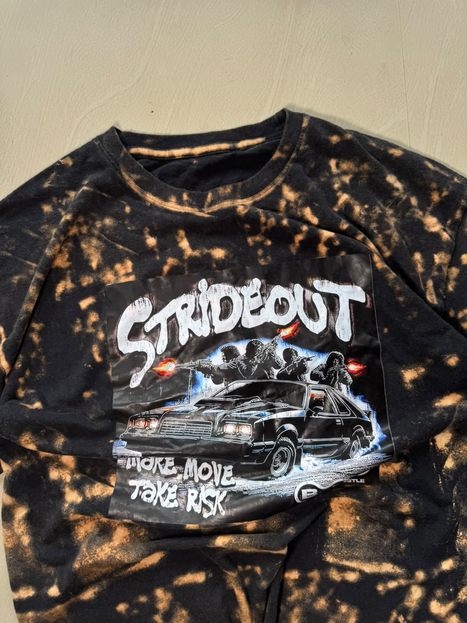 Street Driftout Acid Wash Graphic T-Shirt – Black Oversized Cotton Tee