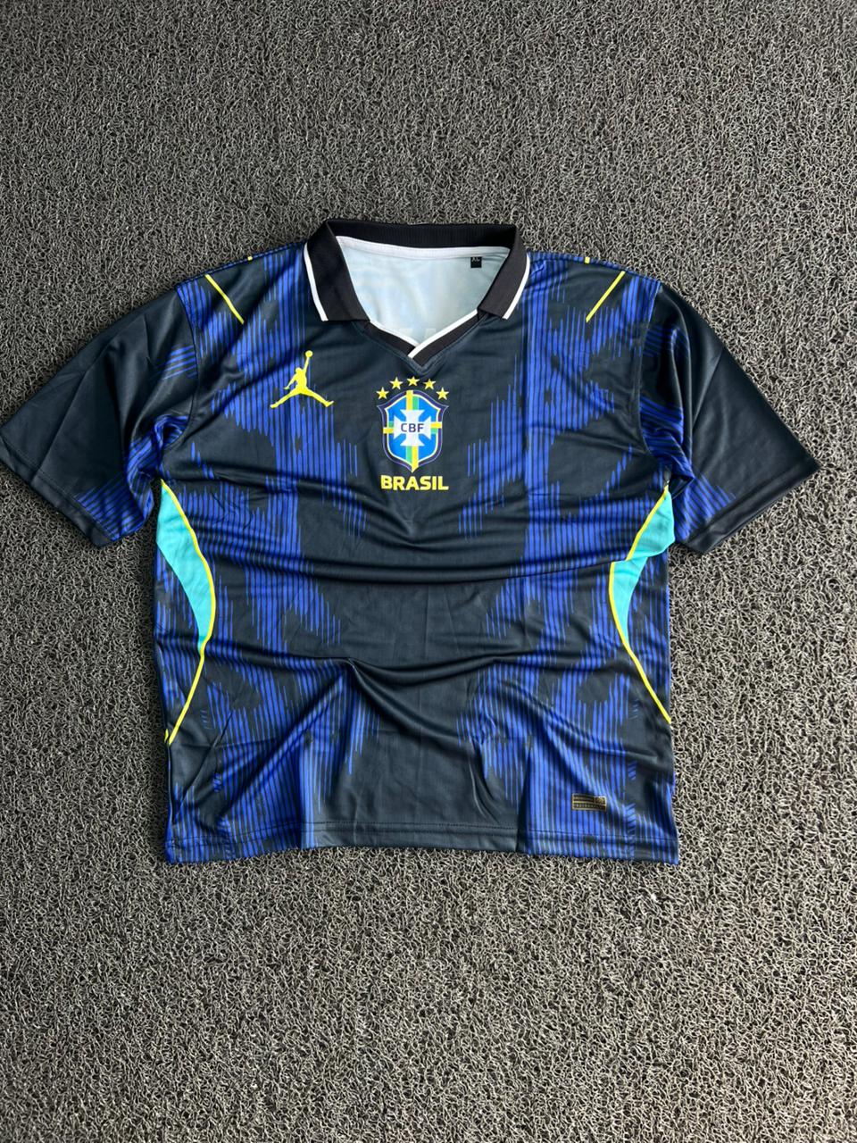 Neymar Jr #10 Blue Graphic Pattern Football Five Sleeve Jersey