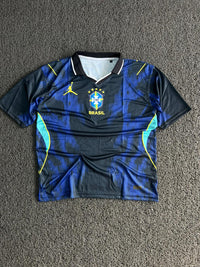 Neymar Jr #10 Blue Graphic Pattern Football Five Sleeve Jersey