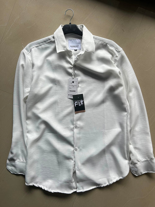 Burberry Long Sleeve Button-Down Shirt – Classic Smart Casual Men's Shirt