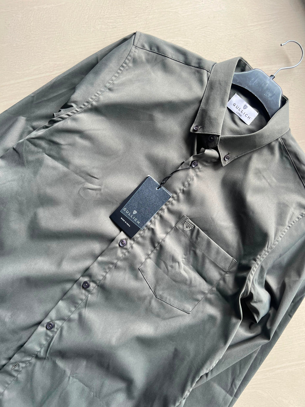 Gullich Men's Premium Full Sleeve Formal Shirt – Button-Down Collar & Chest Pocket