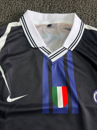 Inter Milan 1998-99 Home Football Jersey – Eto'o #9 | Long Sleeve | Black & Blue | Retro Soccer