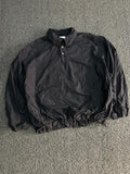 Thrifted Classic Black Lightweight Windbreaker Jacket