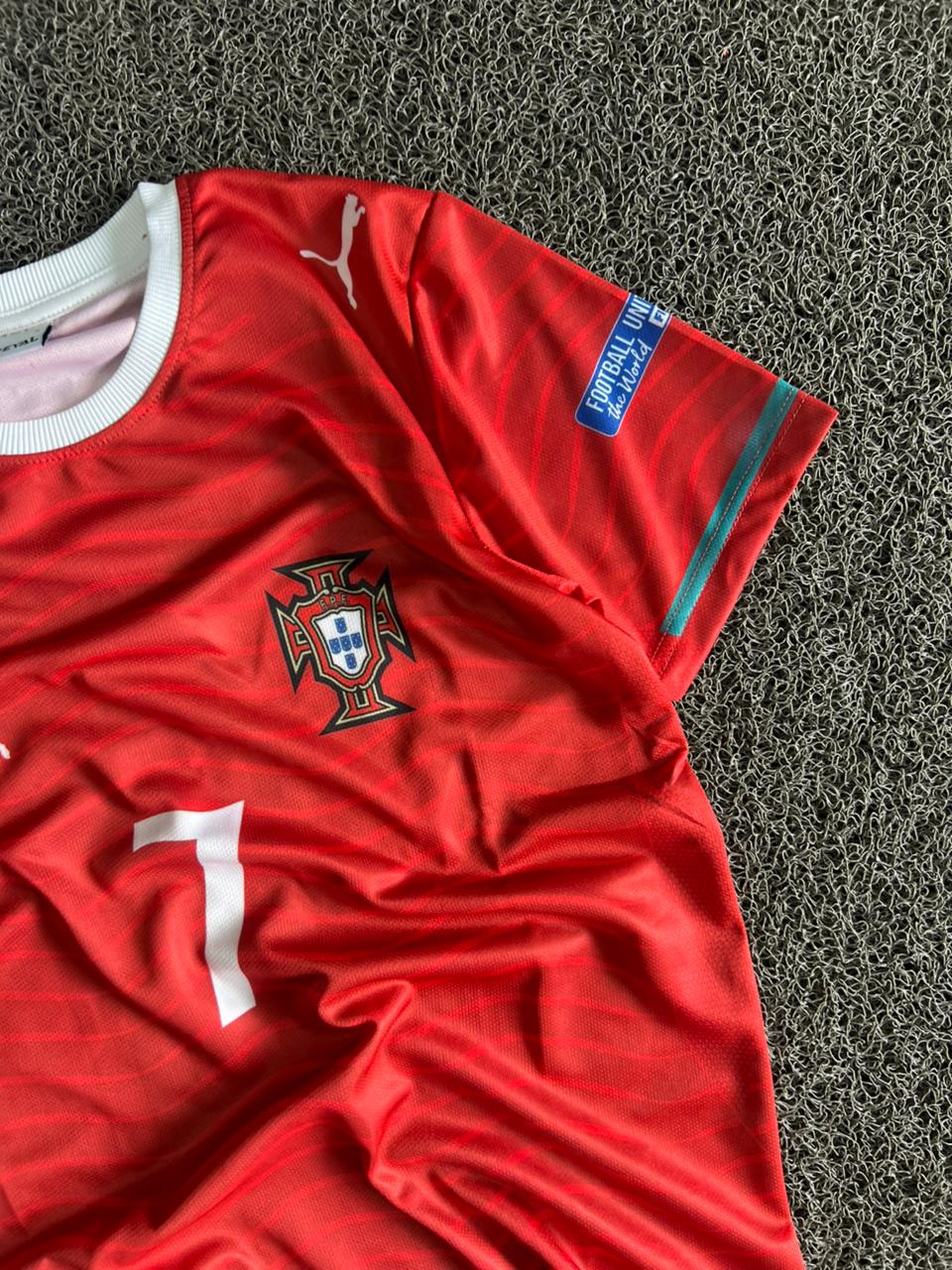 Cristiano Ronaldo #7 Portugal Home Football Jersey – Red Replica Kit
