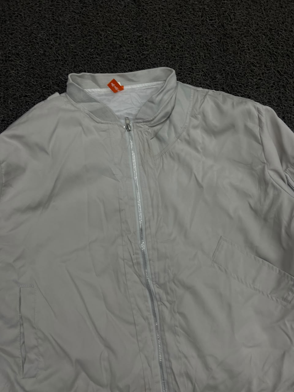Men's Full Zip Bomber Jacket with Utility Sleeve Pocket