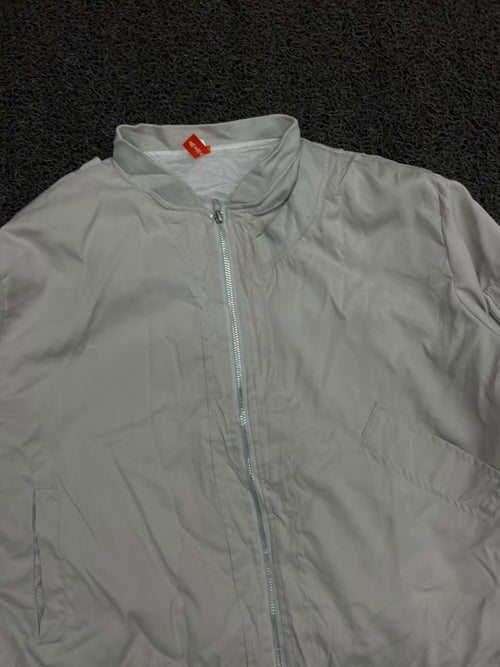 Men's Full Zip Bomber Jacket with Utility Sleeve Pocket