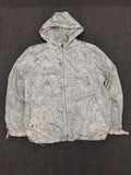 Graphic Print Hooded Windbreaker Jacket