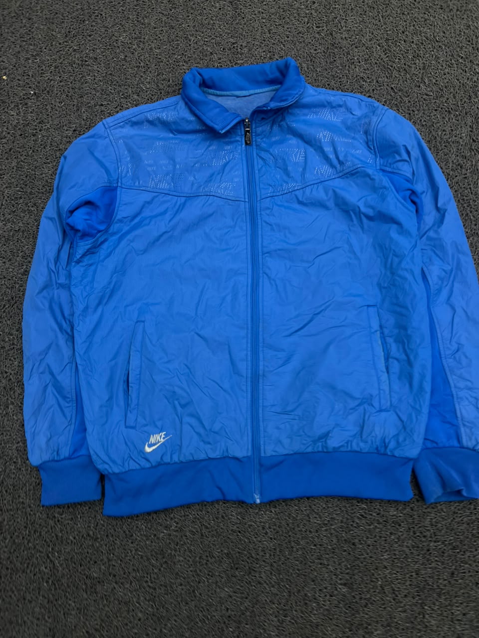 Nike Blue Full Zip Lightweight Bomber Jacket