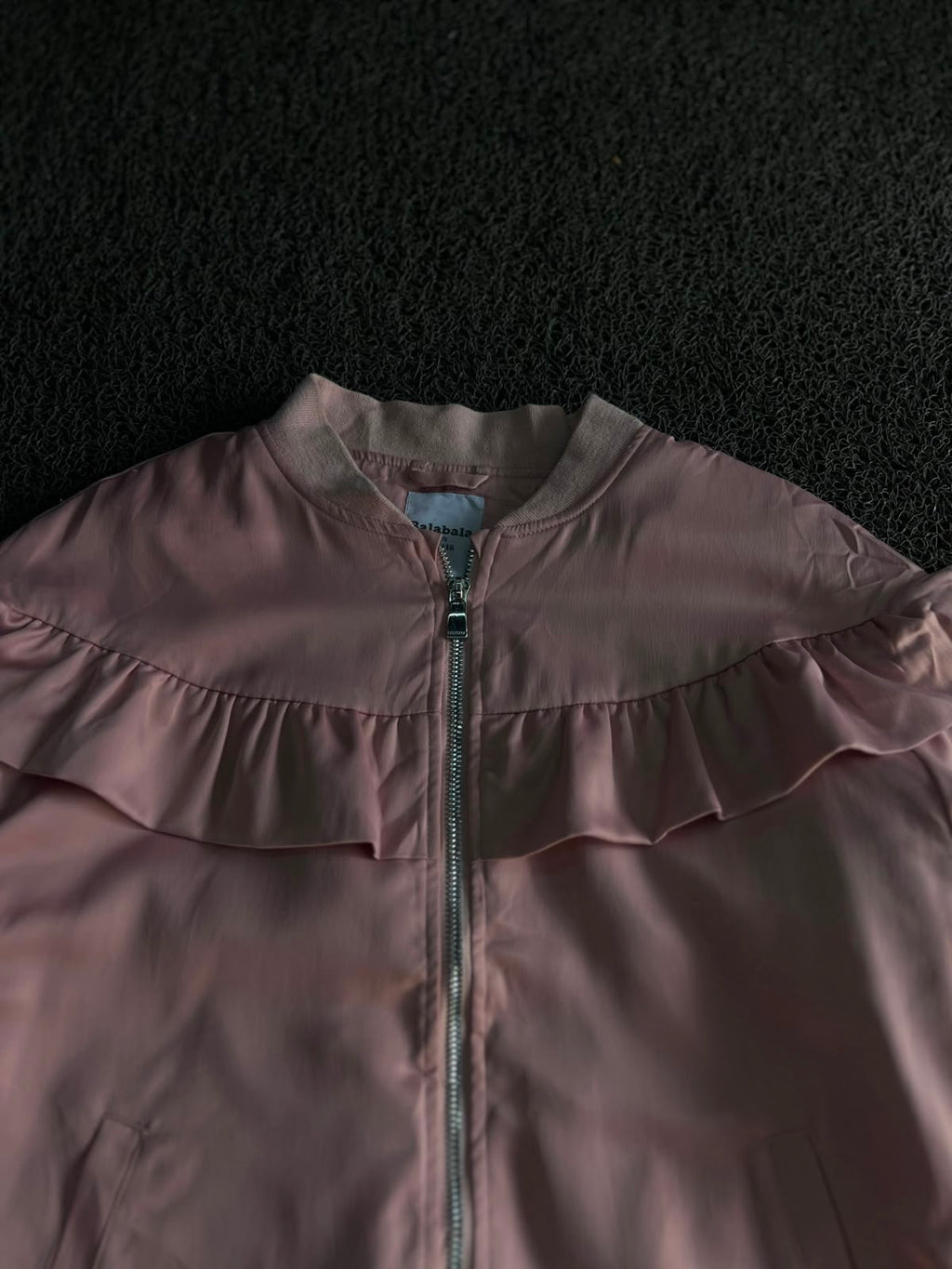 Ruffle Bomber Jacket – Lightweight Zip-Up Casual Outerwear