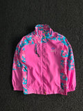 HANKUER Pink Printed Outdoor Windbreaker Jacket – Lightweight Zip-Up Coat