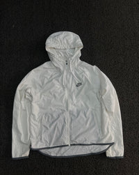 Nike White Hooded Windbreaker Jacket