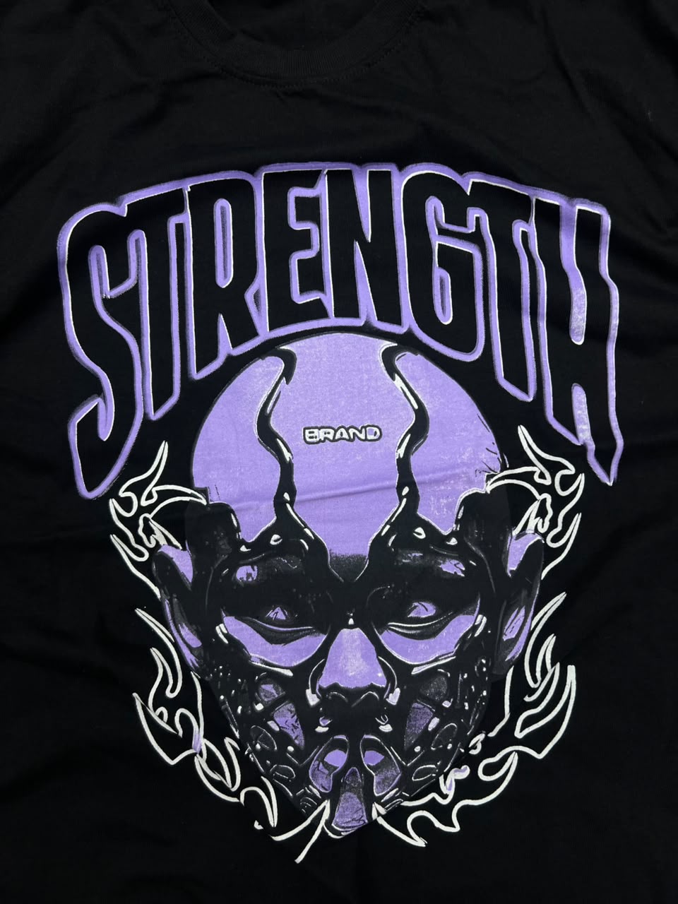Strength Brand Purple Skull Graphic Sleeveless T-Shirt
