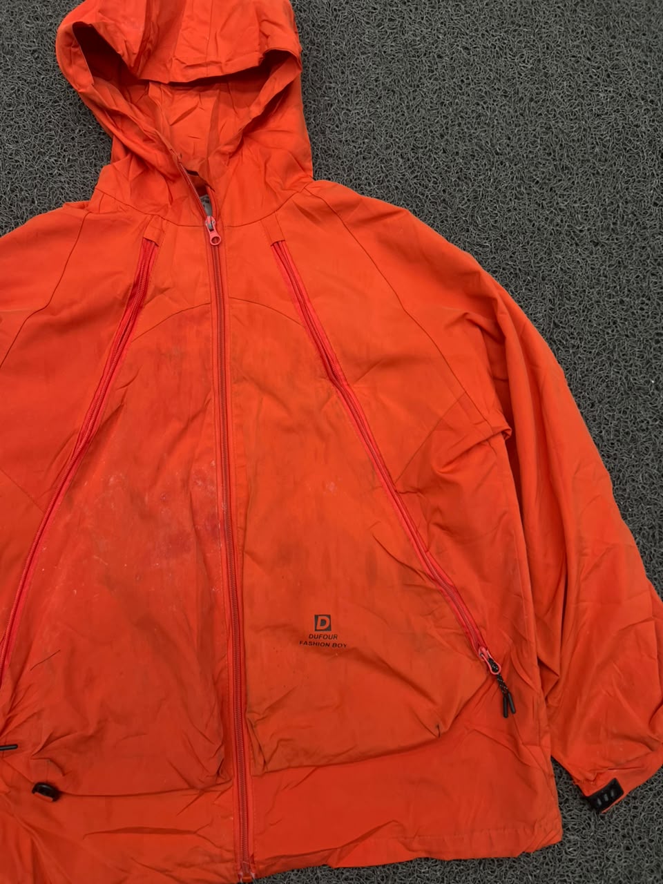 DUFOUR Fashion Boy Hooded Windbreaker Jacket ⚠️ Front Light Stain