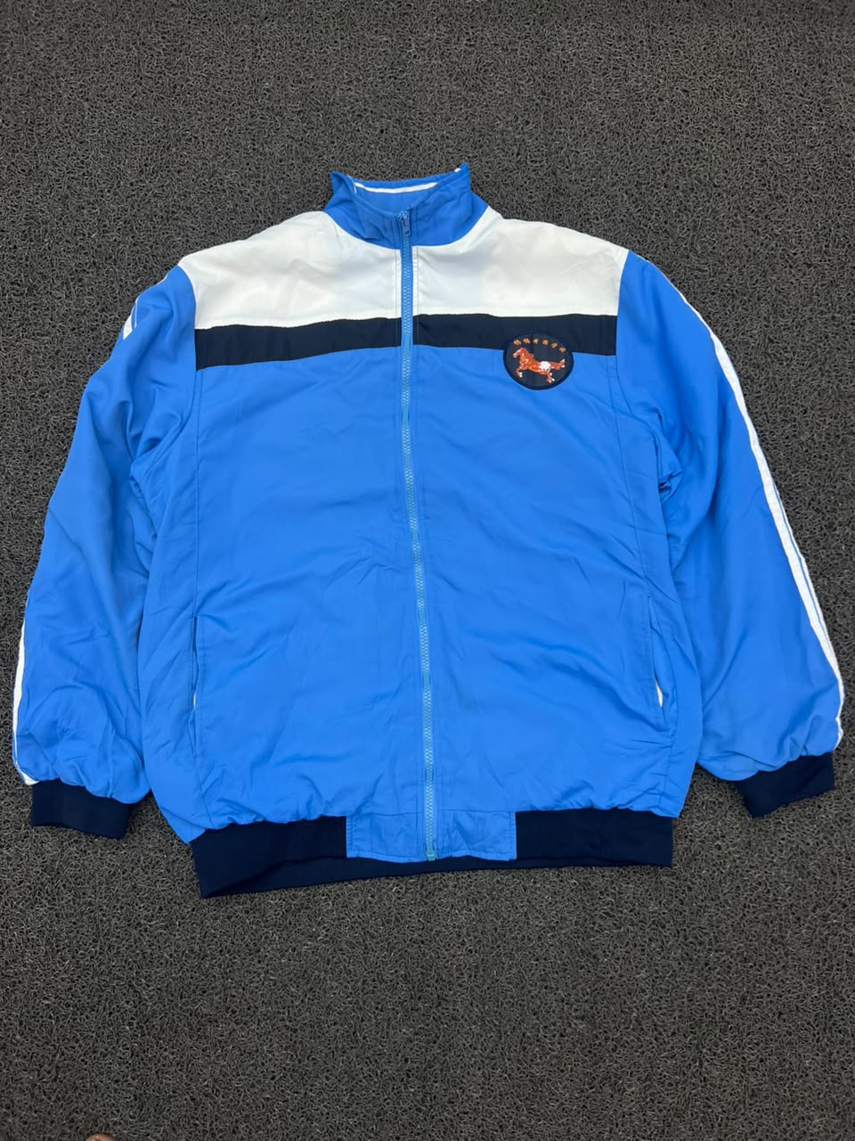Blue Hooded Windbreaker Jacket – Full Zip Lightweight Outdoor Jacket