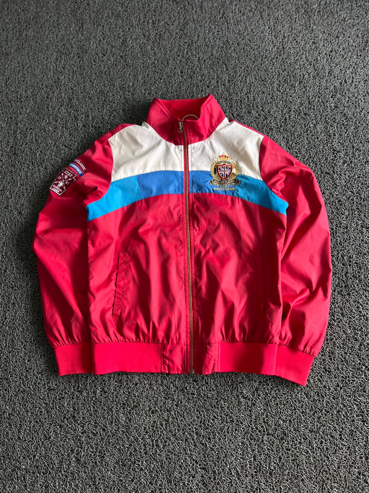 Vintage Racing Style Track Jacket – Embroidered Full Zip Jacket