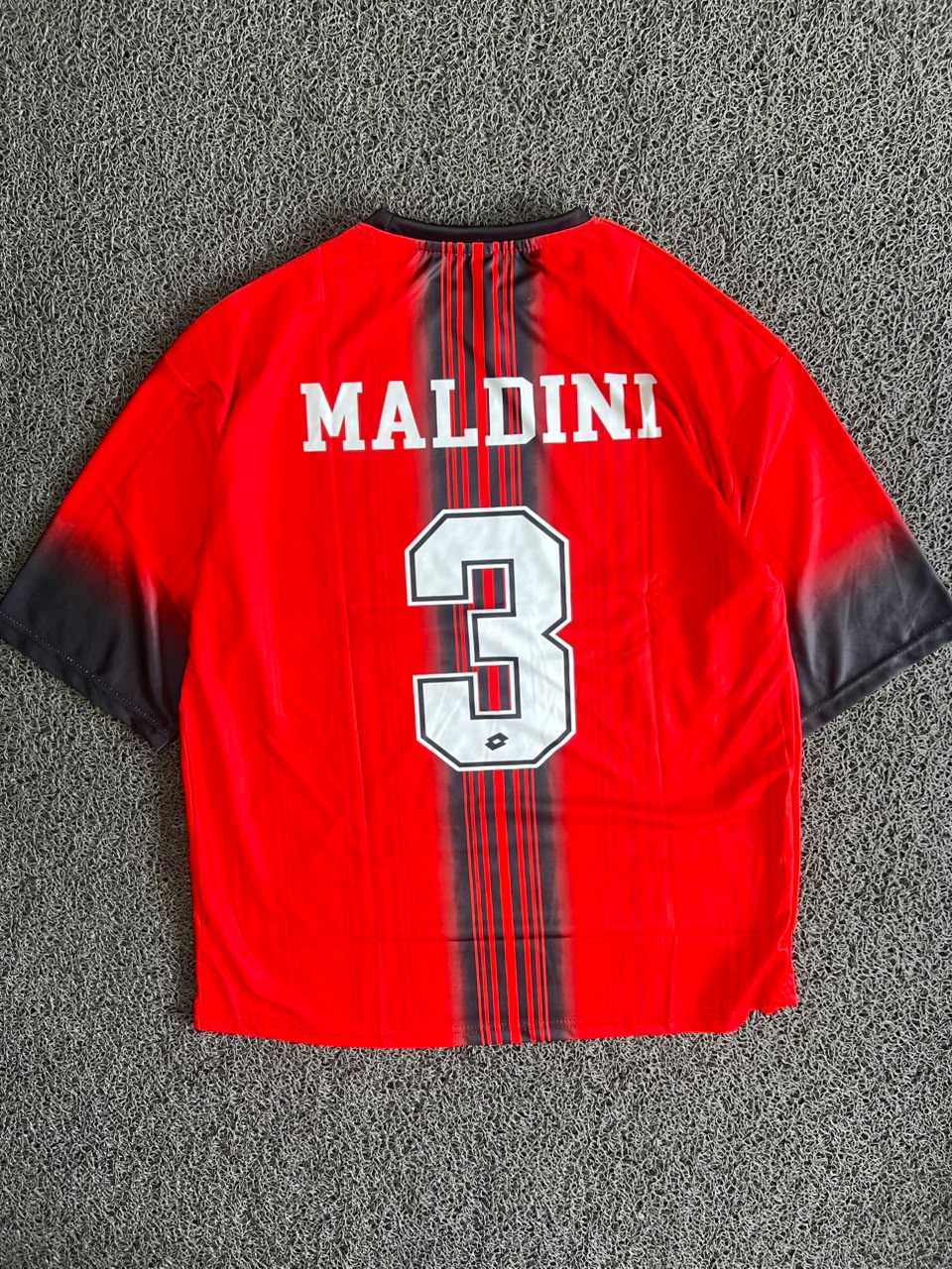 AC Milan Lotto Maldini #3 Home Football Five Sleeve Jersey