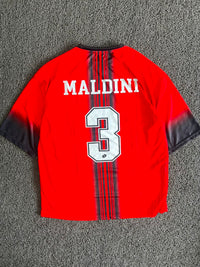 AC Milan Lotto Maldini #3 Home Football Five Sleeve Jersey
