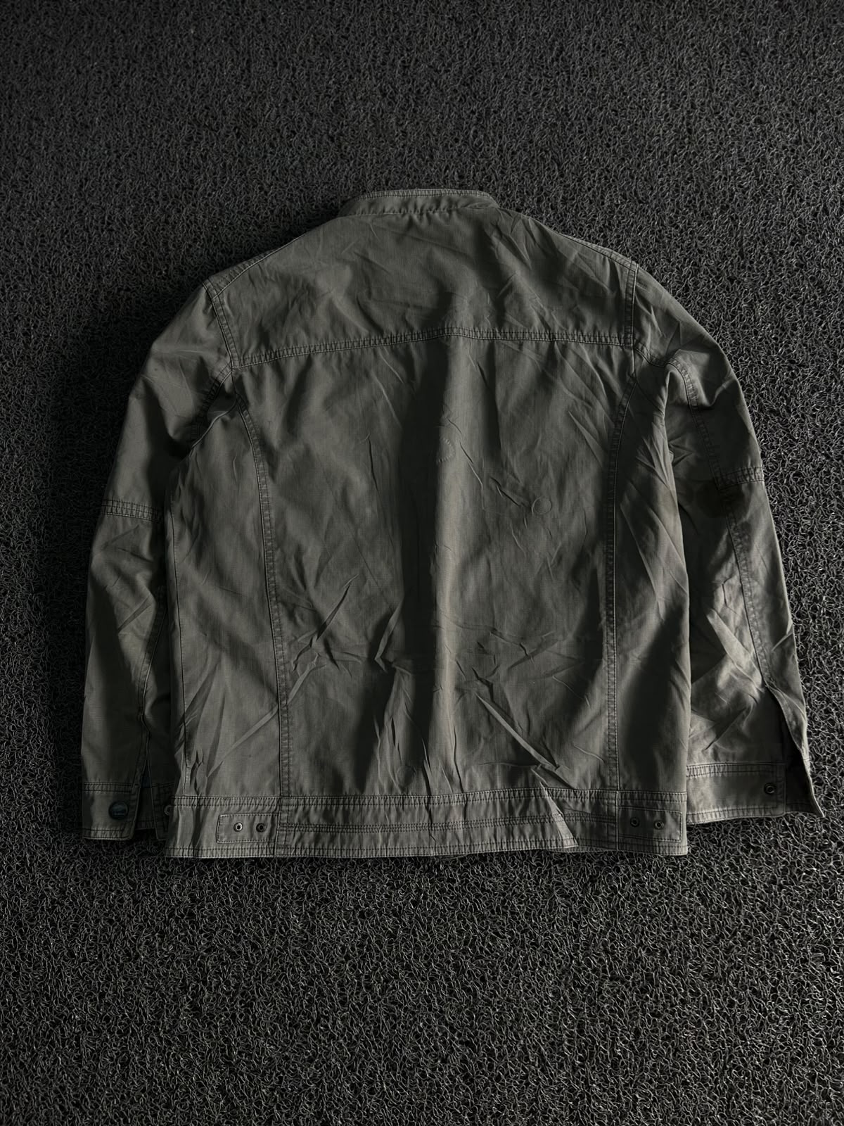 Military Style Zip-Up Utility Jacket – Multiple Pocket Casual Outerwear ⚠️ No Zip
