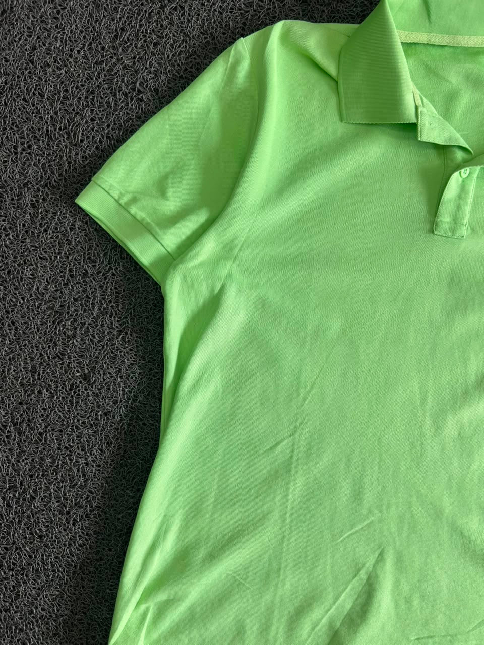 Men’s Neon Green Solid Polo T-Shirt