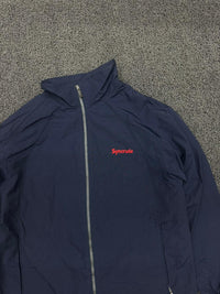Vintage Syncrude Embroidered Navy Blue Full-Zip Windbreaker Jacket