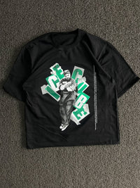 ICE CUBE Graphic Print Black T-Shirt