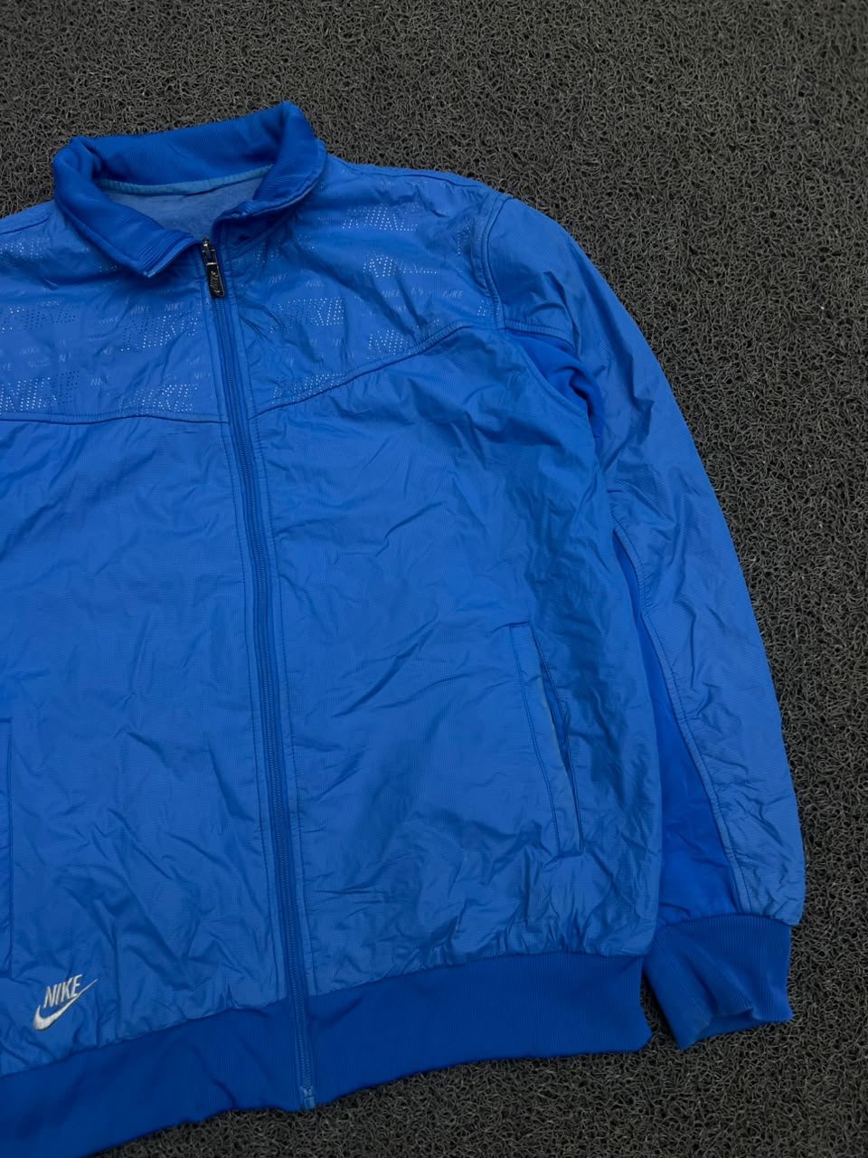 Nike Blue Full Zip Lightweight Bomber Jacket