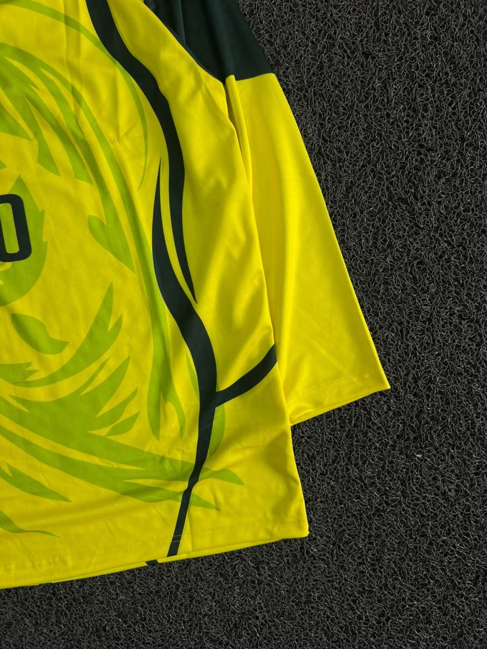 Brazil Neymar #10 Long Sleeve Collar Retro Football Jersey – Yellow & Green Nike Style
