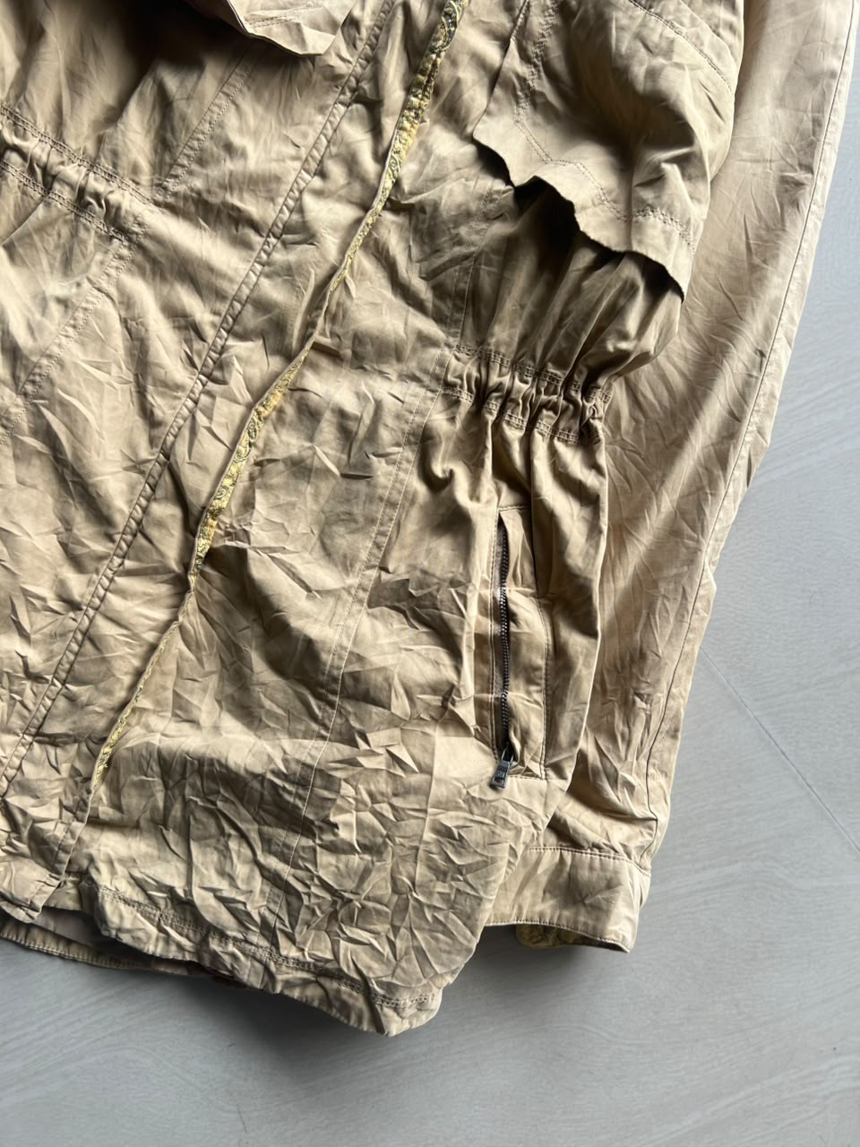 Khaki Hooded Utility Jacket