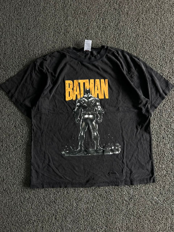Batman Graphic Print Black T-Shirt – Oversized Casual Streetwear Tee