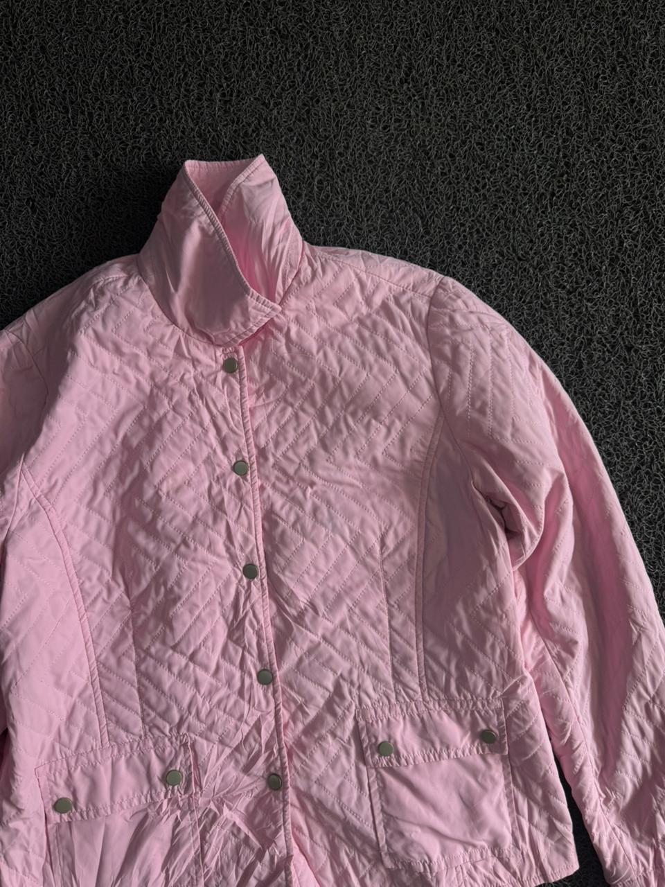 Vintage Pink Quilted Utility Jacket