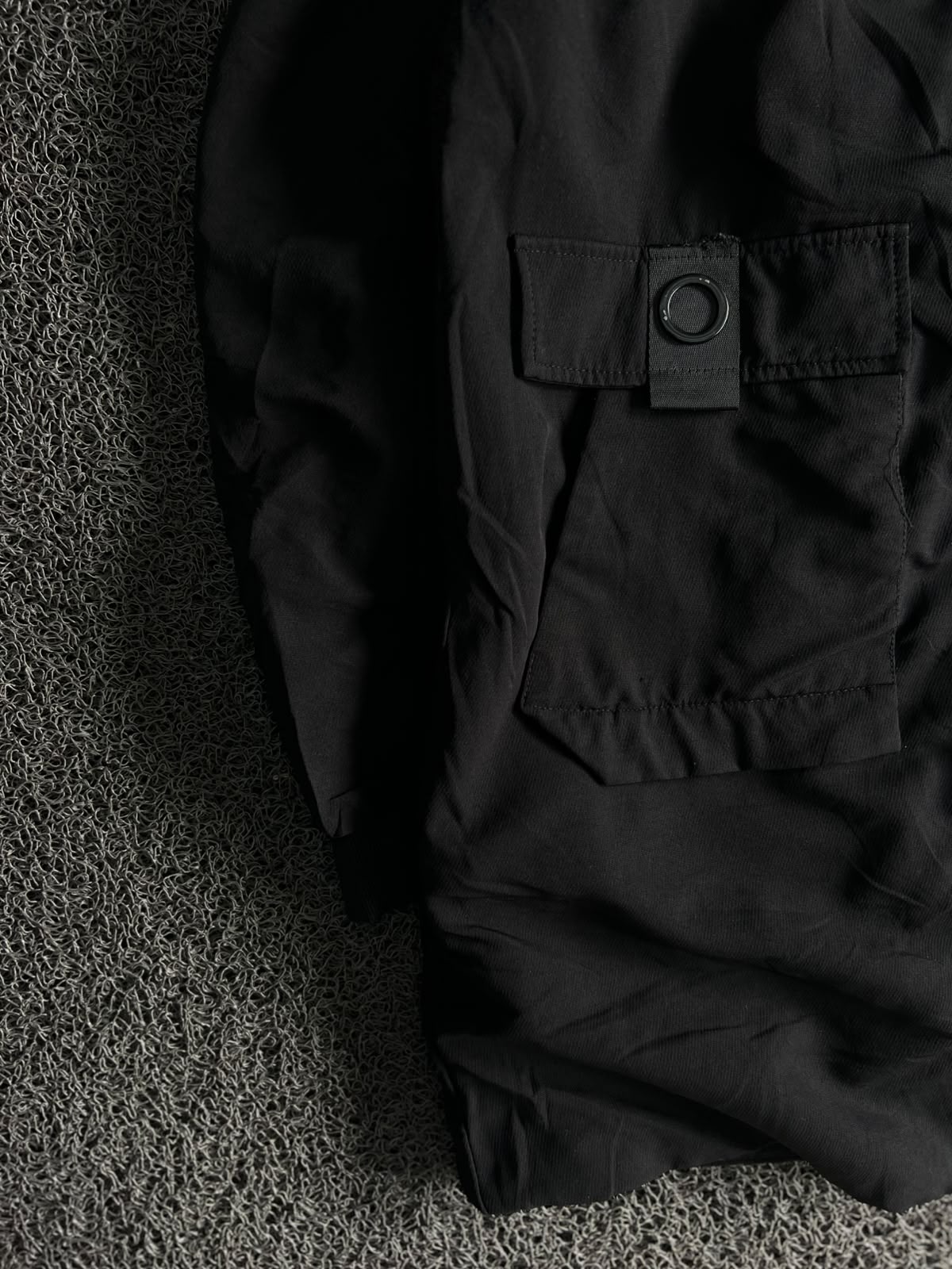 Black Hooded Utility Parka Jacket ⚠️ No Front Zip – Lightweight Zip-Up Outdoor Coat