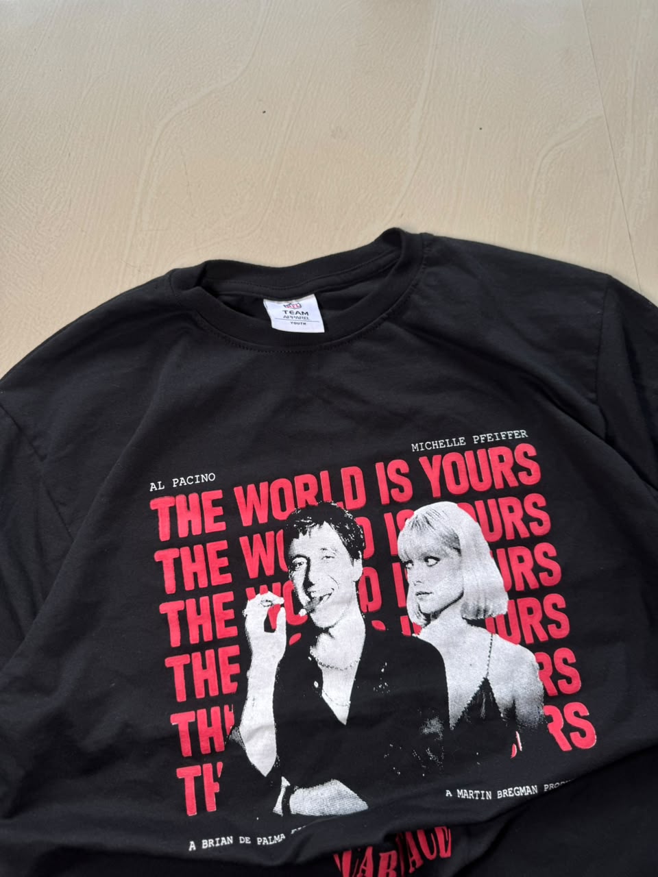 Scarface "The World Is Yours" Graphic Oversized Black T-Shirt