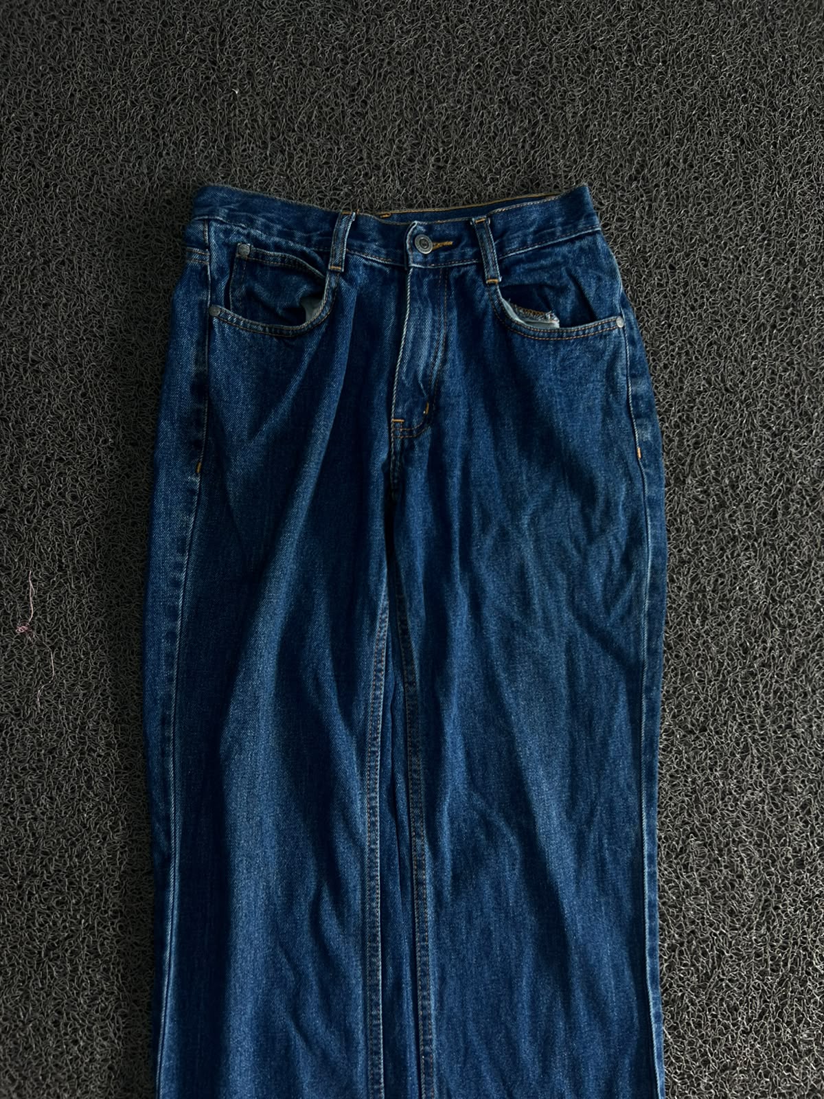 Vintage Dark Wash Wide Leg Thrift Jeans