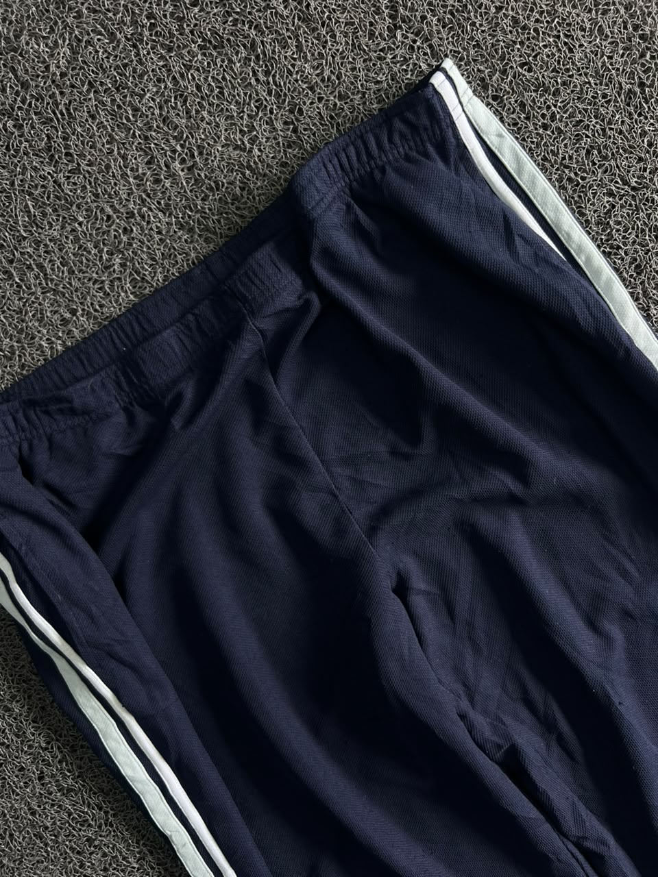 Vintage Track Pants with White Side Stripes