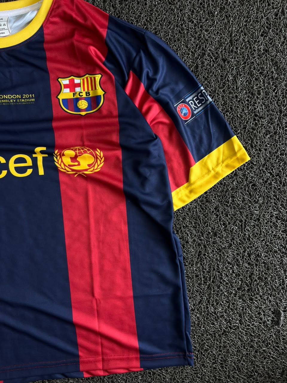 FC Barcelona 2010–11 UEFA Champions League Final Home Jersey – Lionel Messi #10 – Five Sleeve
